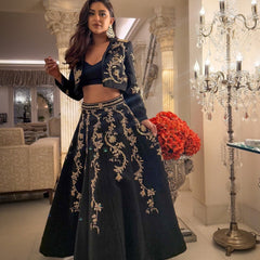 Black Seraph Lehenga Set