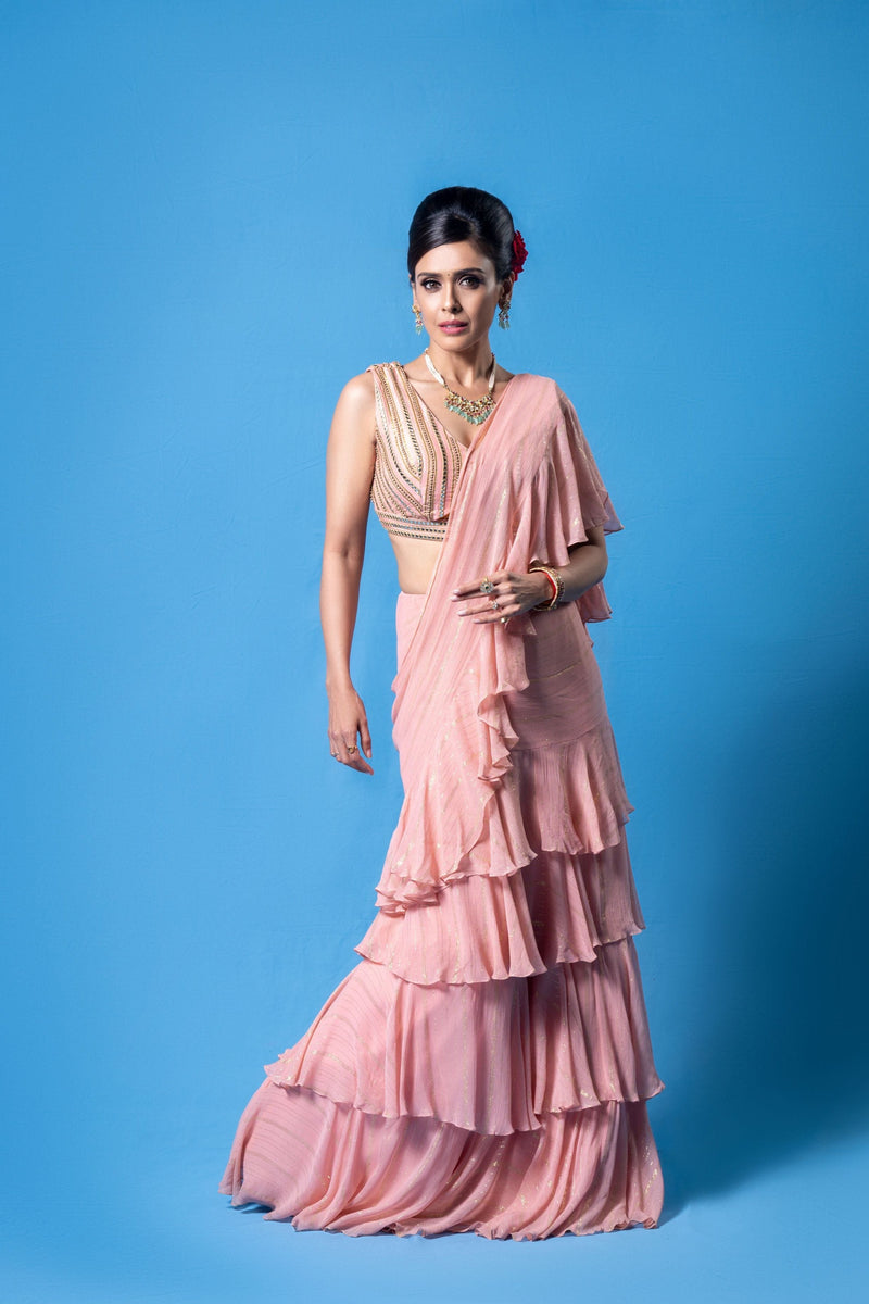 PALAK PRE-DRAPE SAREE