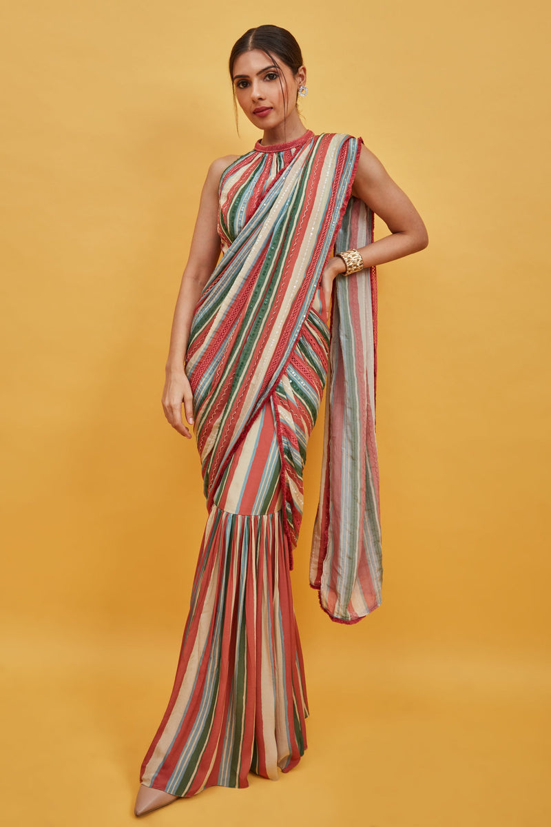 ASHLY STRIPE SAREE