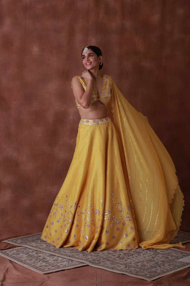 BELLA YELLOW LEHENGA