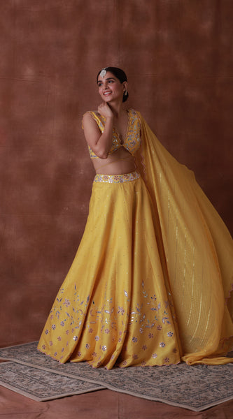 BELLA YELLOW LEHENGA